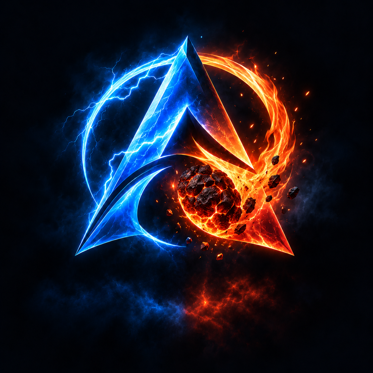 ARCINDER logo: a blue and orange arc around a burning core